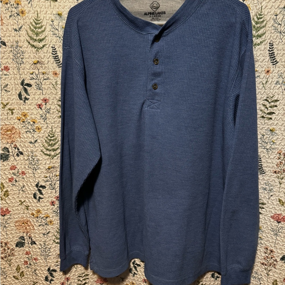 Alpine lakes Blue Men's Shirt. Size XL